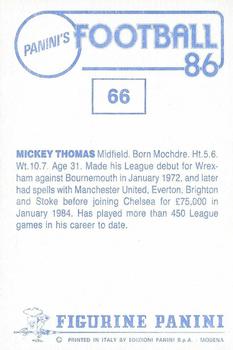 1985-86 Panini Football 86 (UK) #66 Mickey Thomas Back