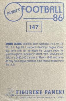 1985-86 Panini Football 86 (UK) #147 John Wark Back