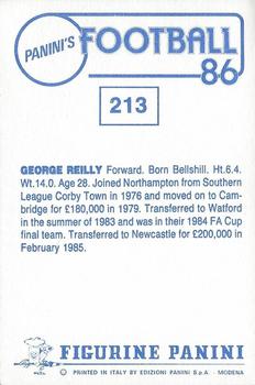 1985-86 Panini Football 86 (UK) #213 George Reilly Back