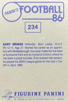 1985-86 Panini Football 86 (UK) #234 Gary Briggs Back