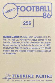 1985-86 Panini Football 86 (UK) #256 Robbie James Back