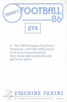 1985-86 Panini Football 86 (UK) #274 Peter Withe / Gary Shaw Back