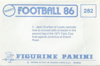 1985-86 Panini Football 86 (UK) #282 Jack Charlton Back