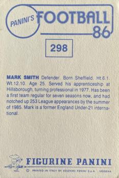 1985-86 Panini Football 86 (UK) #298 Mark Smith Back