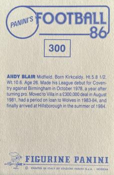1985-86 Panini Football 86 (UK) #300 Andy Blair Back