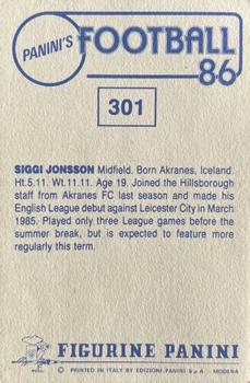 1985-86 Panini Football 86 (UK) #301 Siggi Jonsson Back