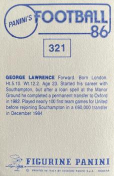 1985-86 Panini Football 86 (UK) #321 George Lawrence Back