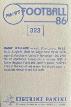 1985-86 Panini Football 86 (UK) #323 Danny Wallace Back