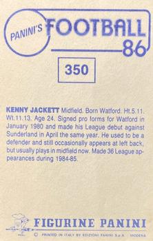 1985-86 Panini Football 86 (UK) #350 Kenny Jackett Back