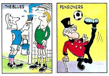 1985-86 Panini Football 86 (UK) #437 The Blues (Birmingham) / The Pensioners Front