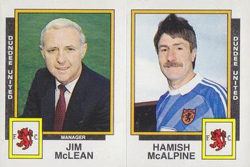 1985-86 Panini Football 86 (UK) #491 Jim McLean / Hamish McAlpine Front