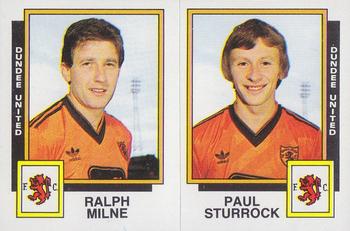 1985-86 Panini Football 86 (UK) #497 Ralph Milne / Paul Sturrock Front