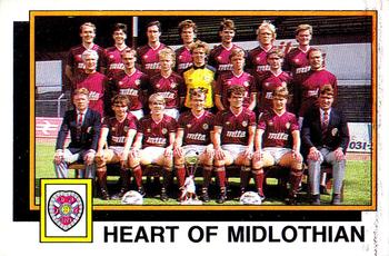1985-86 Panini Football 86 (UK) #498 Heart of Midlothian Team Group Front