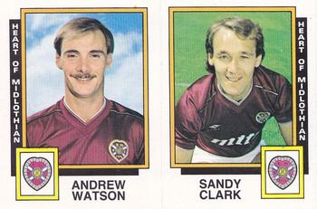 1985-86 Panini Football 86 (UK) #505 Andrew Watson / Sandy Clark Front