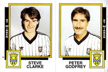 1985-86 Panini Football 86 (UK) #537 Steve Clarke / Peter Godfrey Front