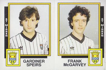1985-86 Panini Football 86 (UK) #542 Gardner Speirs / Frank McGarvey Front