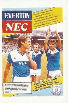 1985-86 Panini Football 86 (UK) #548 Programme Cover Front