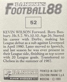 1987-88 Panini Football 88 (UK) #52 Kevin Wilson Back