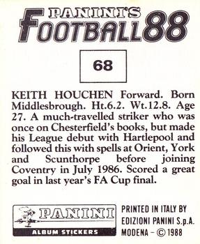 1987-88 Panini Football 88 (UK) #68 Keith Houchen Back