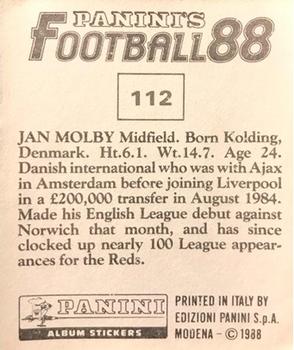 1987-88 Panini Football 88 (UK) #112 Jan Molby Back