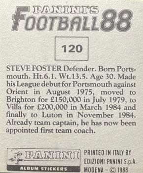 1987-88 Panini Football 88 (UK) #120 Steve Foster Back