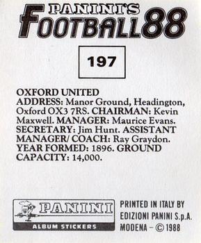 1987-88 Panini Football 88 (UK) #197 Club Badge Back