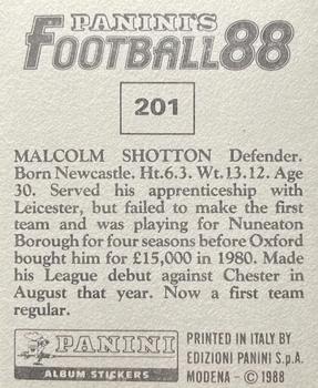 1987-88 Panini Football 88 (UK) #201 Malcolm Shotton Back