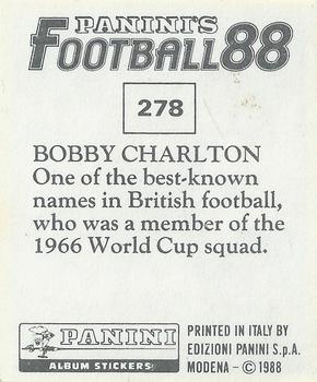 1987-88 Panini Football 88 (UK) #278 Bobby Charlton Back