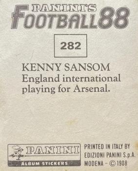 1987-88 Panini Football 88 (UK) #282 Kenny Sansom Back