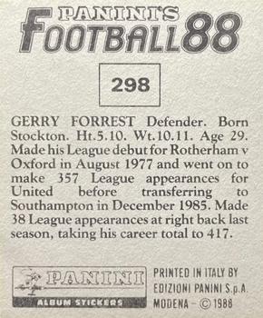 1987-88 Panini Football 88 (UK) #298 Gerry Forrest Back