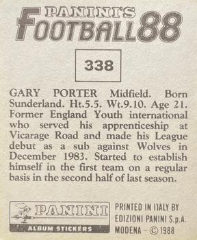 1987-88 Panini Football 88 (UK) #338 Gary Porter Back