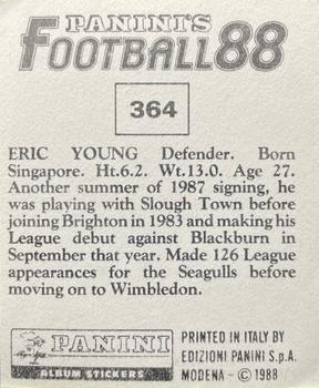 1987-88 Panini Football 88 (UK) #364 Eric Young Back