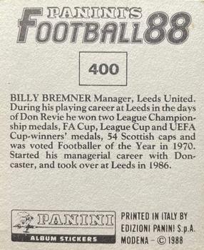 1987-88 Panini Football 88 (UK) #400 Billy Bremner Back