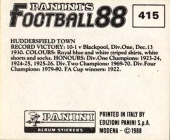 1987-88 Panini Football 88 (UK) #415 Team Group Back