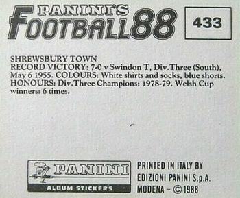1987-88 Panini Football 88 (UK) #433 Team Group Back