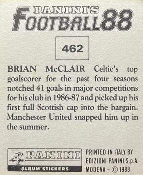 1987-88 Panini Football 88 (UK) #462 Brian McClair Back