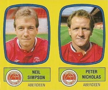 1987-88 Panini Football 88 (UK) #473 Neil Simpson / Peter Nicholas Front