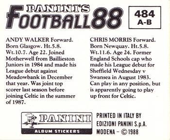 1987-88 Panini Football 88 (UK) #484 Chris Morris / Andy Walker Back