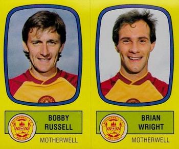 1987-88 Panini Football 88 (UK) #555 Bobby Russell / Brian Wright Front