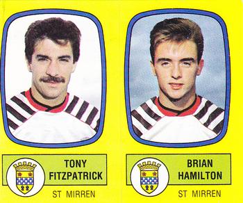 1987-88 Panini Football 88 (UK) #572 Tony Fitzpatrick / Brian Hamilton Front