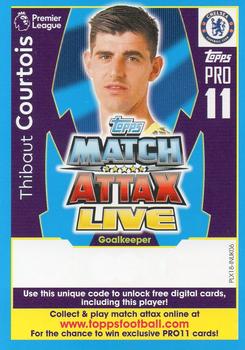 2017-18 Topps Match Attax Premier League Extra - Match Attax Live Pro 11 #PLX18-INUK06 Thibaut Courtois Front