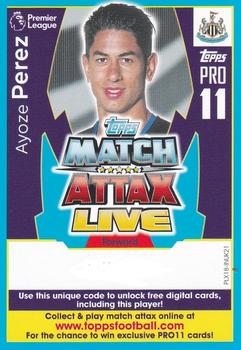 2017-18 Topps Match Attax Premier League Extra - Match Attax Live Pro 11 #PLX18-INUK21 Ayoze Perez Front