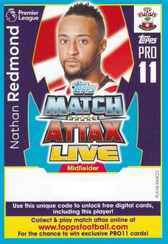 2017-18 Topps Match Attax Premier League Extra - Match Attax Live Pro 11 #PLX18-INUK23 Nathan Redmond Front