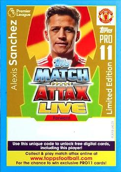 2017-18 Topps Match Attax Premier League Extra - Match Attax Live Pro 11 #PLX18-UKL01 Alexis Sanchez Front
