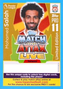 2017-18 Topps Match Attax Premier League Extra - Match Attax Live Pro 11 #PLX18-UKL03 Mohamed Salah Front