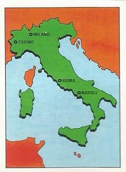 1980 Panini UEFA Europa Stickers #24 Map of Italy Front