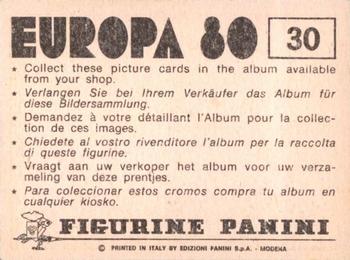 1980 Panini UEFA Europa Stickers #30 Stadio San Paolo Back