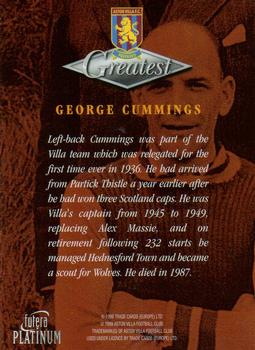 1999 Futera Platinum Aston Villa Greatest #NNO George Cummings Back
