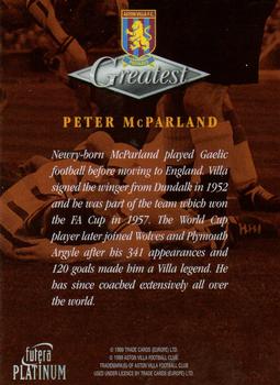 1999 Futera Platinum Aston Villa Greatest #NNO Peter McParland Back
