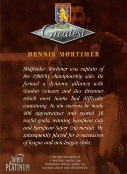 1999 Futera Platinum Aston Villa Greatest #NNO Dennis Mortimer Back